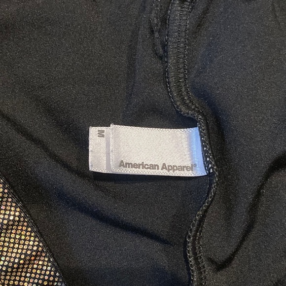 AA Gold Sparkle Disco Running Shorts - Picture 2 of 4